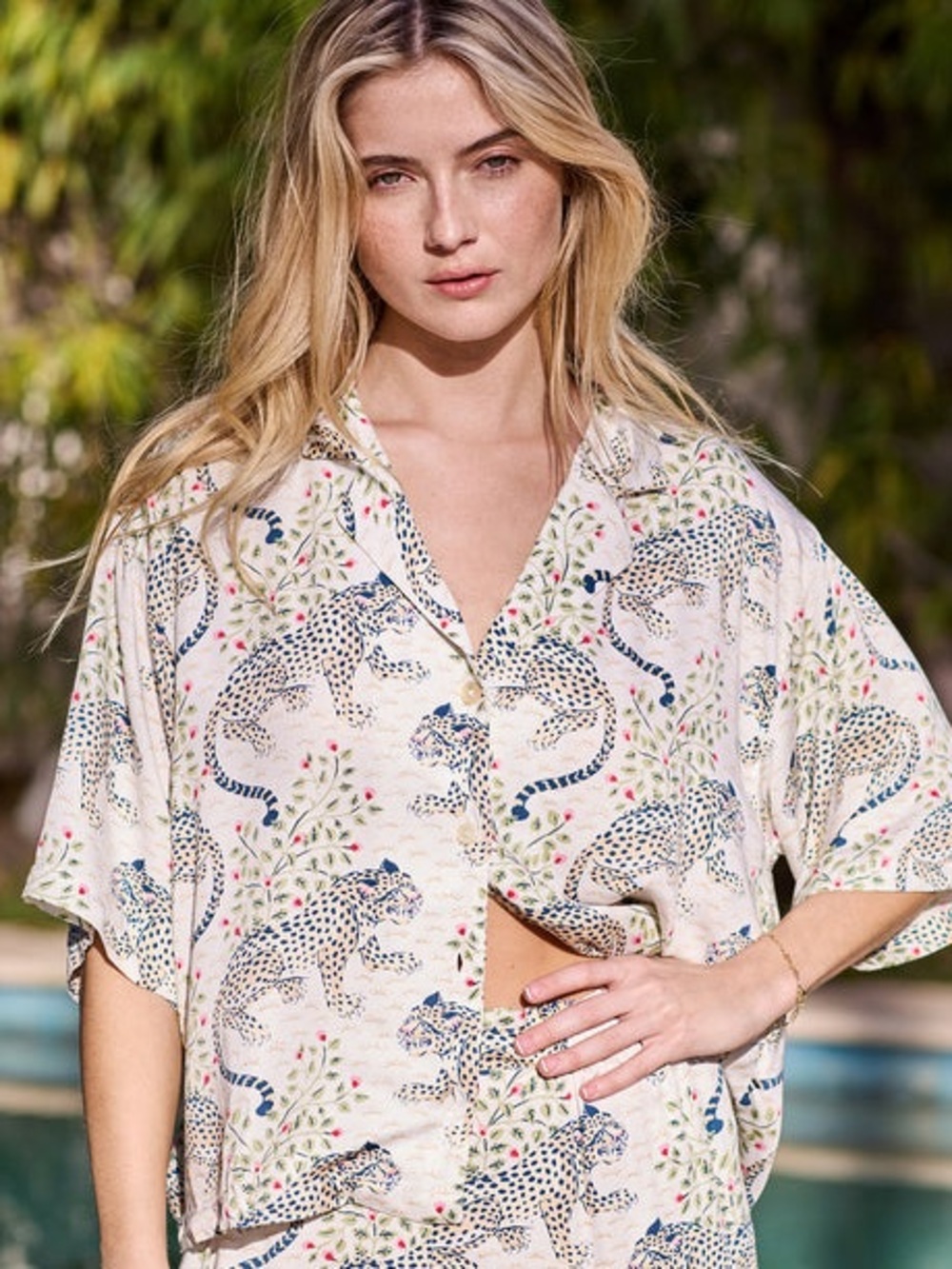 Printfresh Bagheera Pajama Top only in white